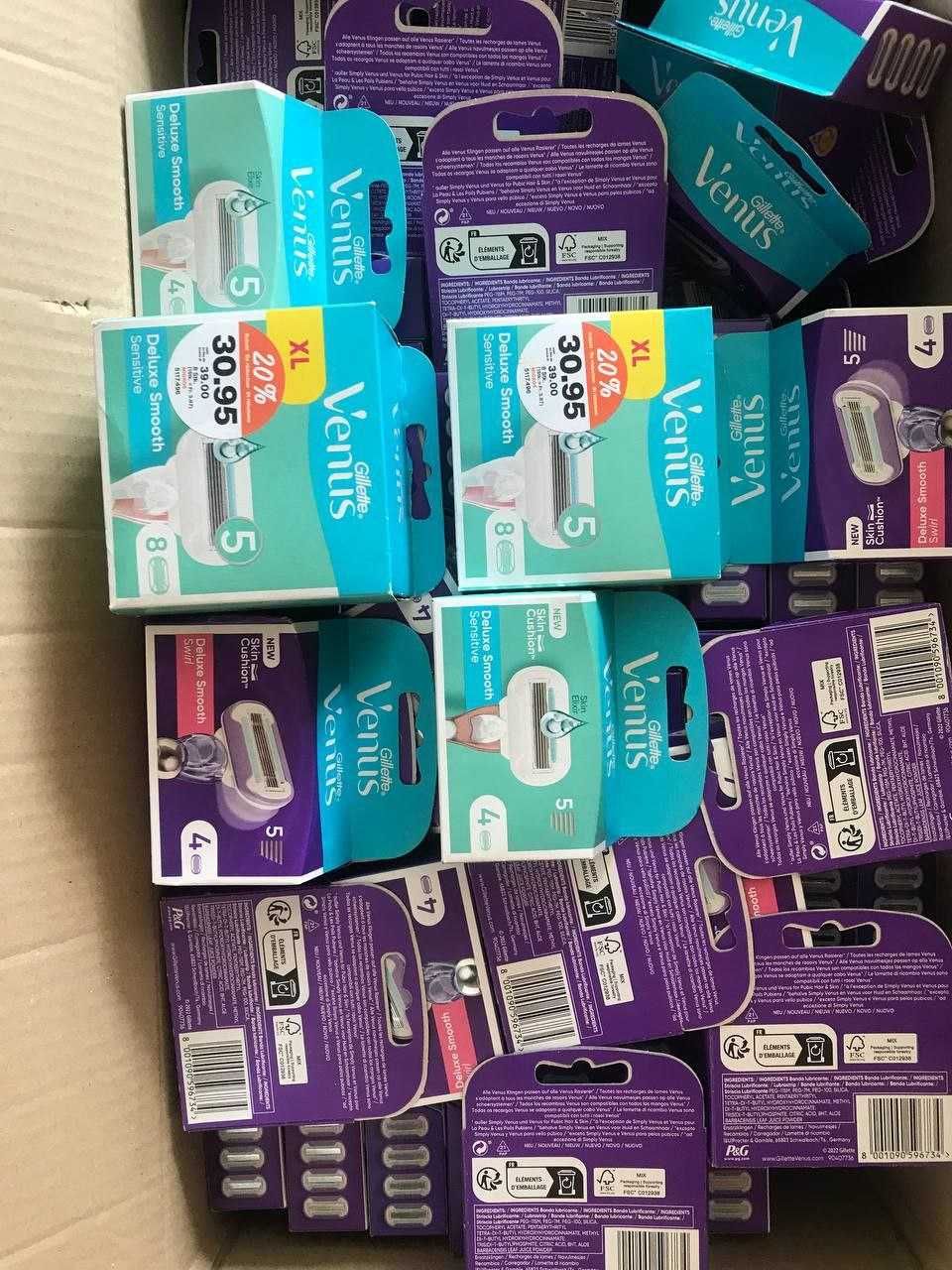 ОПТ Gillette леза картриджі різні типи, кількість в упак. Оригінал ЄС