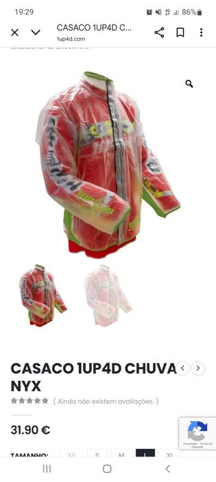 Casaco chuva Impermeável motocross/enduro