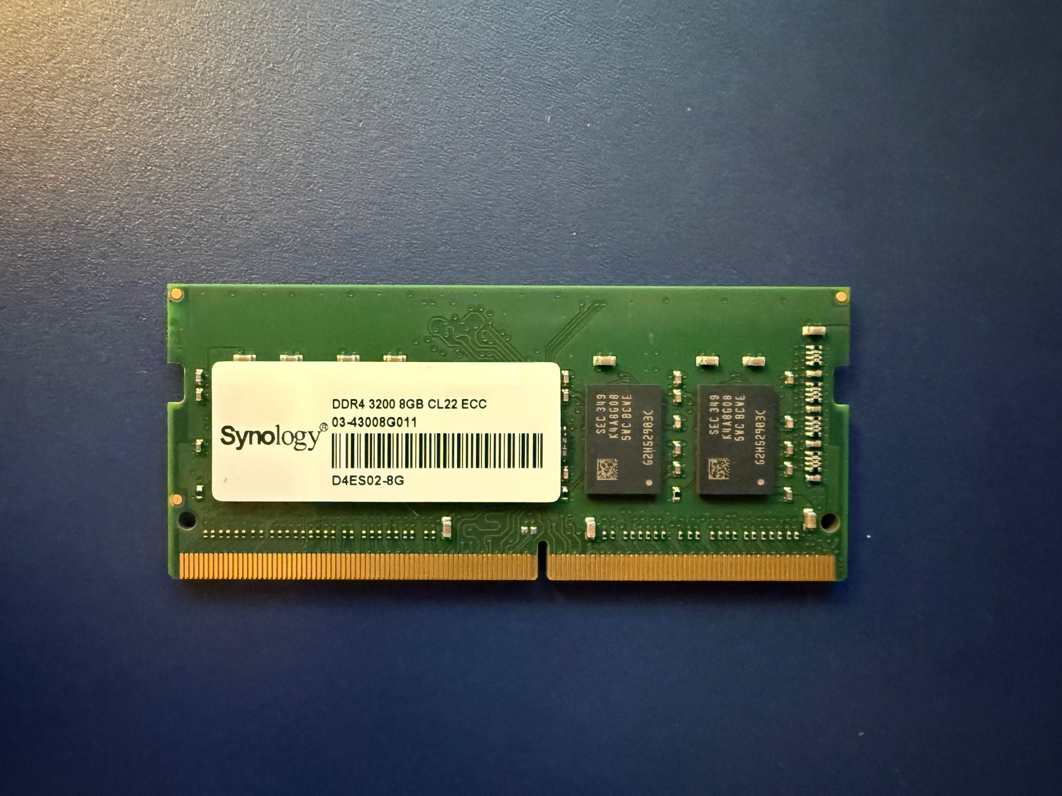 Nowa Pamięć RAM 8GB DDR4 ECC Unbuffered SODIMM Synology D4ES02-8G