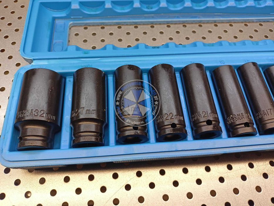 Nasadki Udarowe Długie 10-32mm 1/2" klucze nasadowe zestaw kluczy