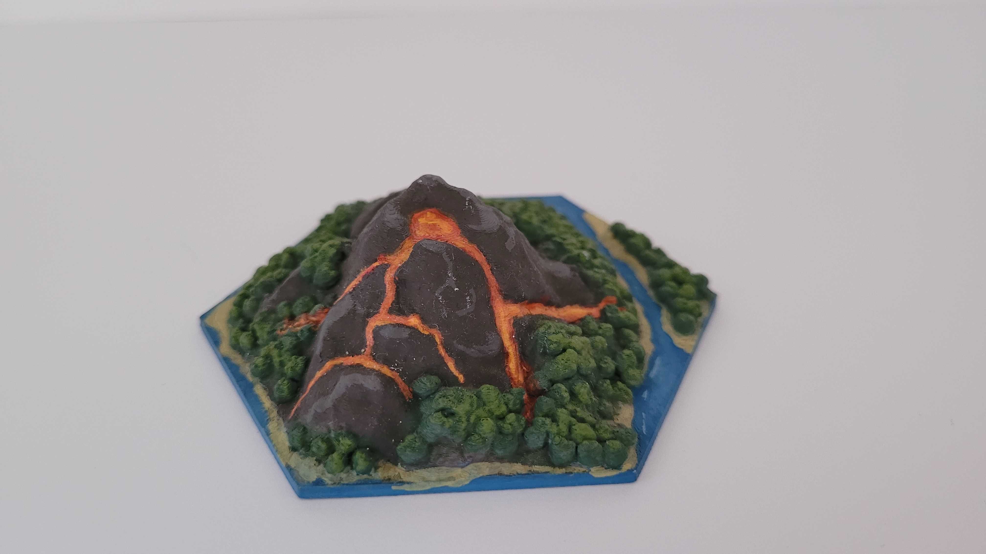 Kafelek wyspy wulkan 3D | Robinson Crusoe