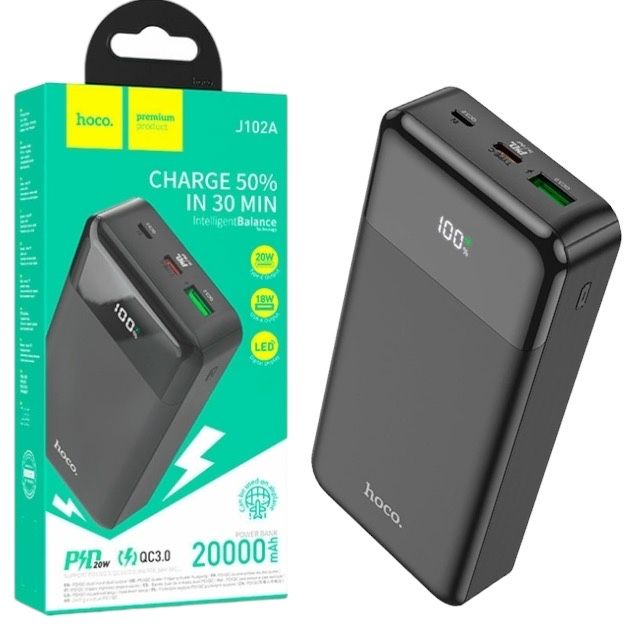 Power Bank Hoco J102A 20000 mAh швидкий заряд