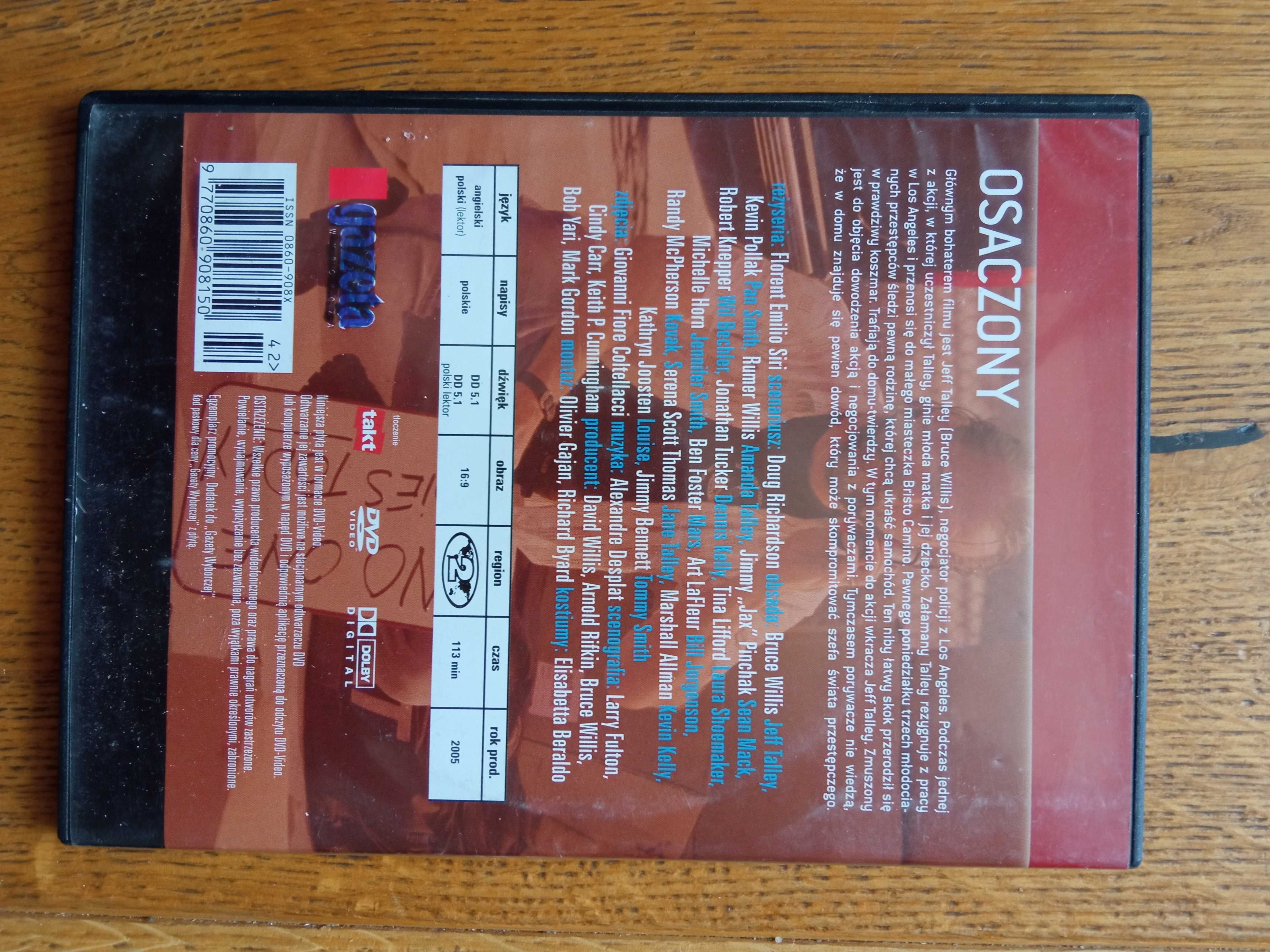 Osaczony Bruce Willis film na DVD