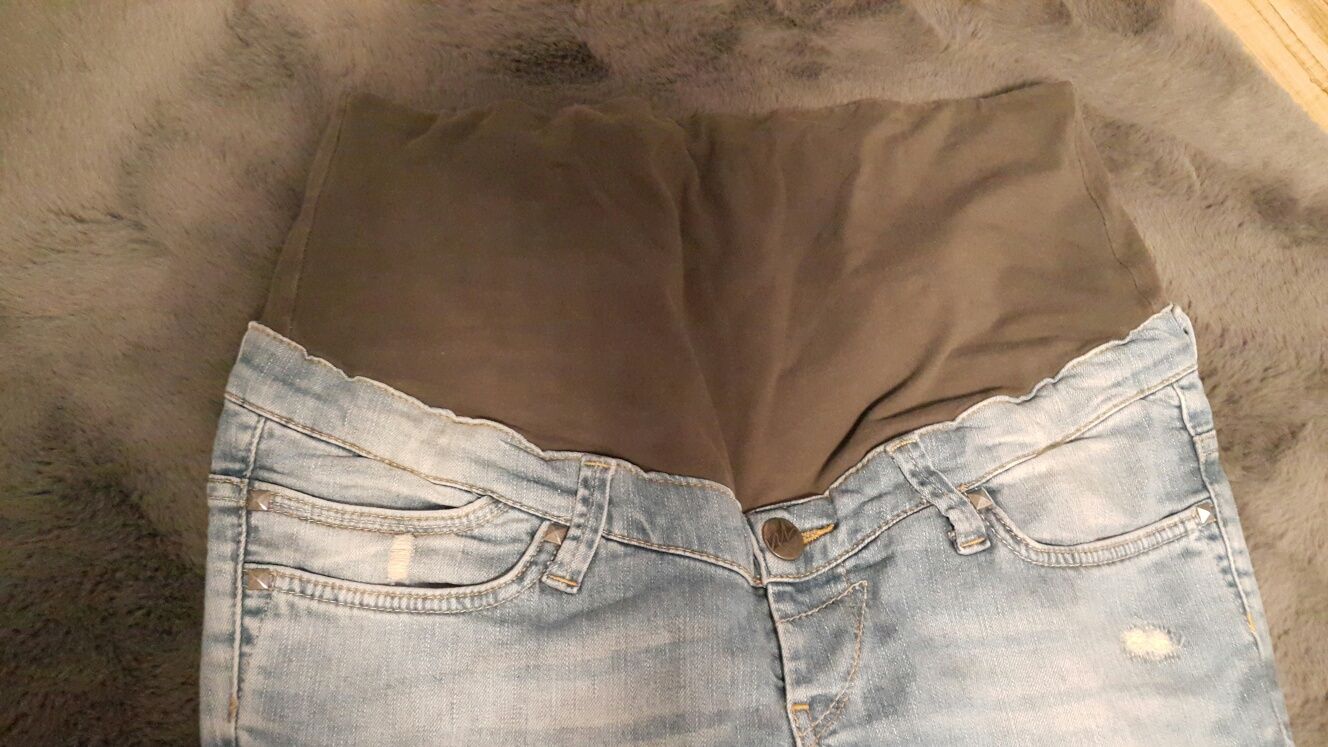 Jeansy ciążowe HM Mama 40 miękki jeans