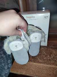 Дитячі шкіряні теплі пінетки взуття Lupilu 18-19, 20-21