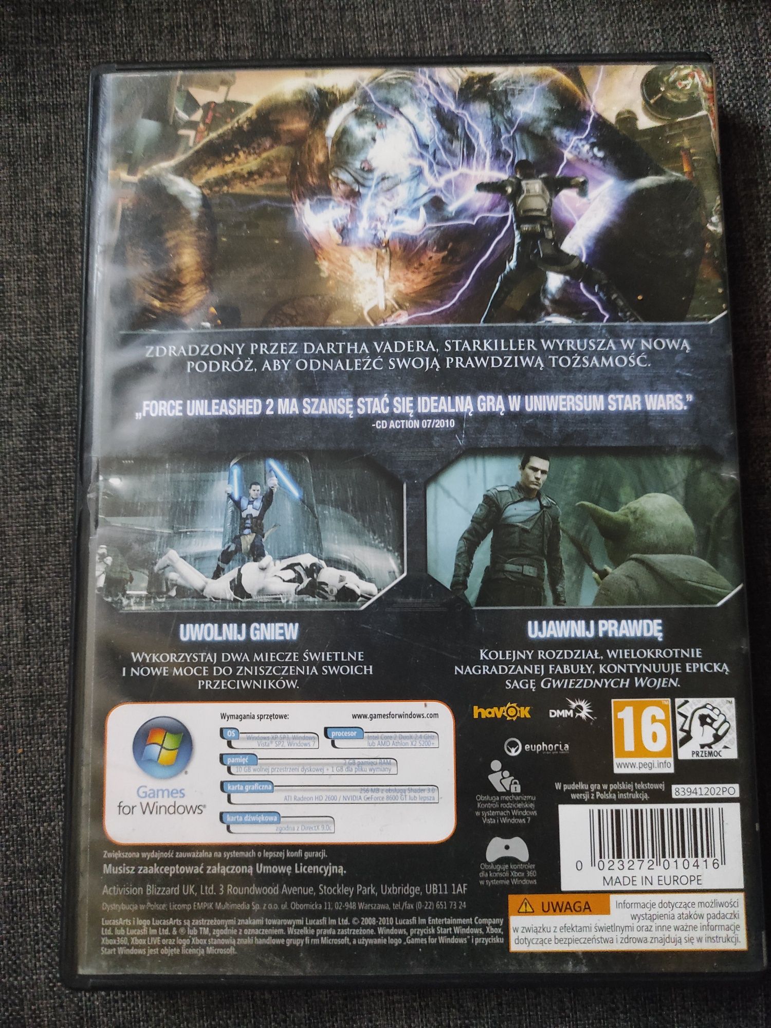 Star wars the Force Unleashed 2 pc
