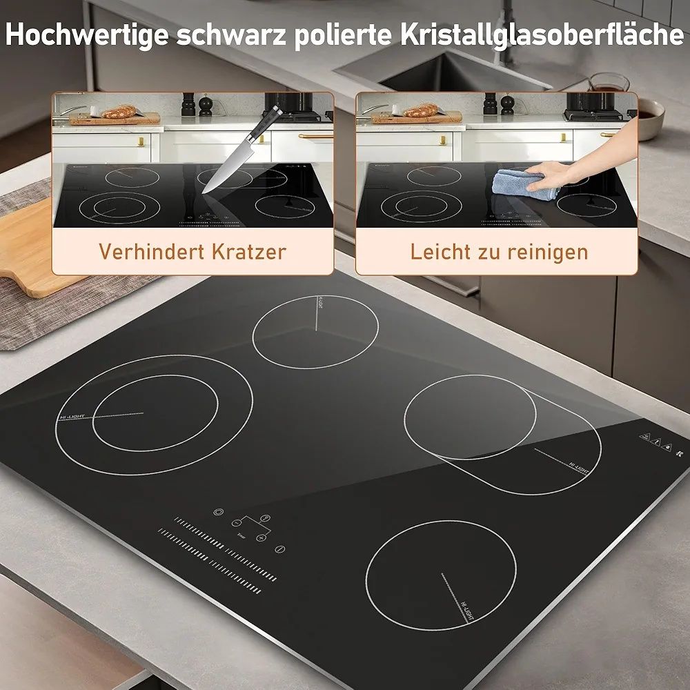 Karinear Płyta grzewcza ze szkła ceramicznego do zabudowy 77 cm
