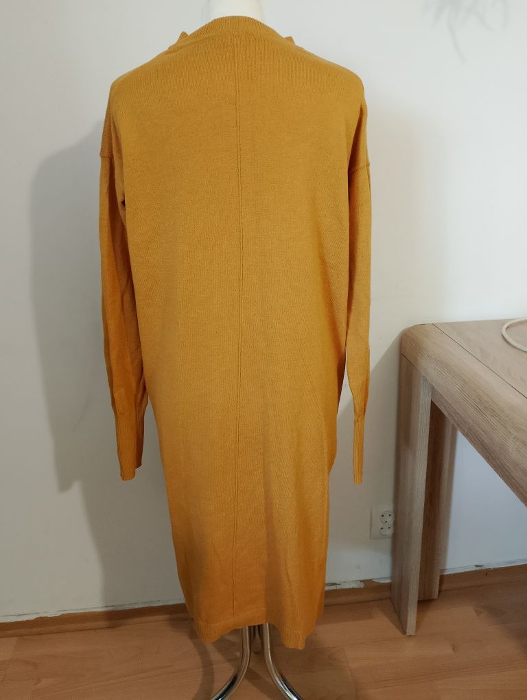 Sukienka sweterkowa musztardowa rozm uniwersalny S-XXL