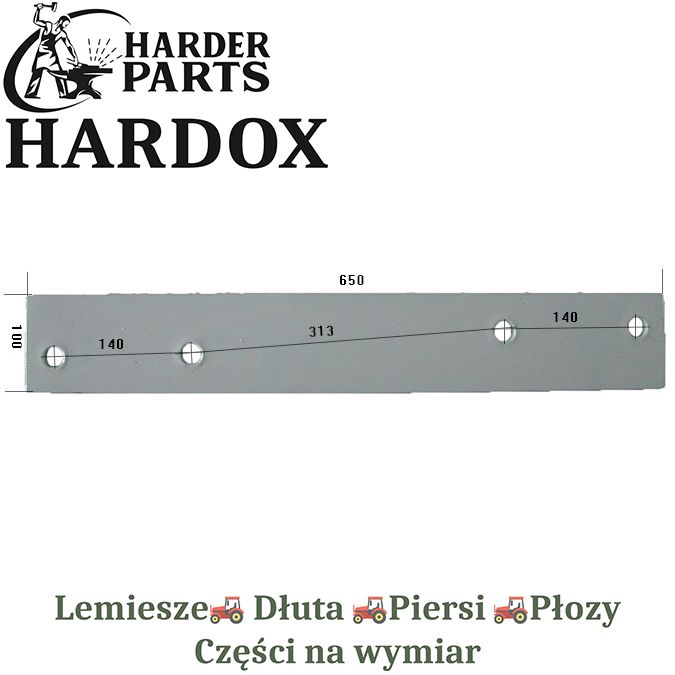 Płoza długa Krone HARDOX 123164/P części do pługa 2X lepsze niż Borowe