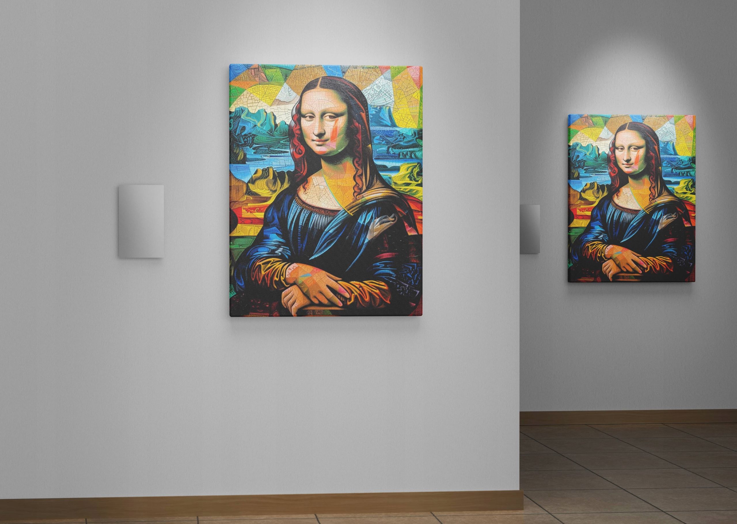 Obraz na płótnie Mona Lisa w Stylu Picassa do domu pokoju salonu 45x60