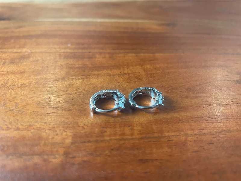 Kolczyki Stylowe Srebro 925 cyrkonia, Świetna Jakość, Nowe