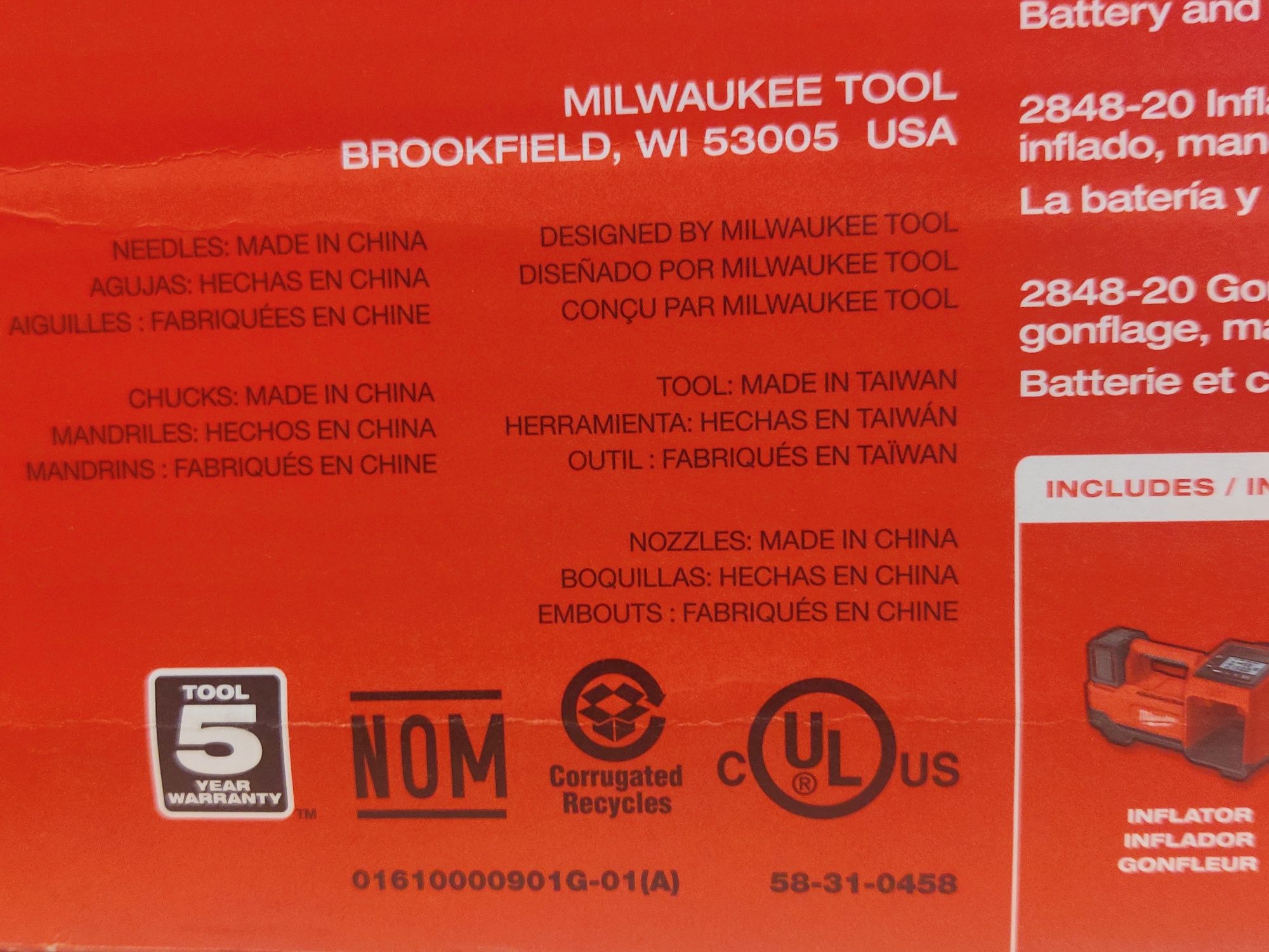 Milwaukee M18 2848-20 компрессор 10 атм Оригинал США