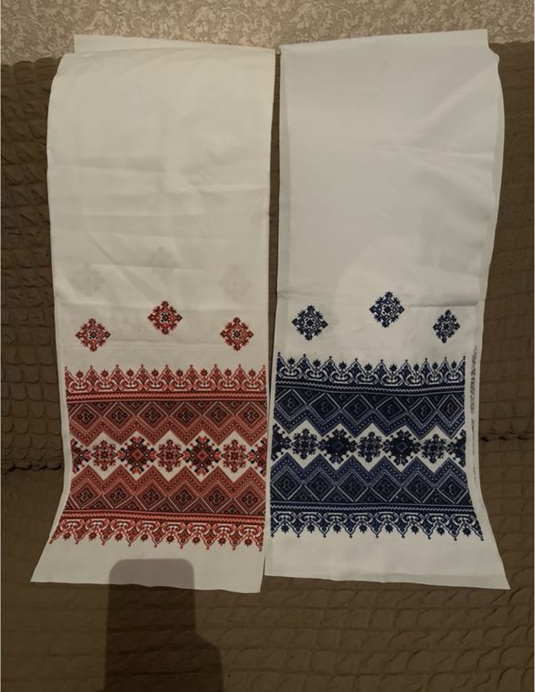Рушникове полотно для обрядів з українською вишивкою Рушник