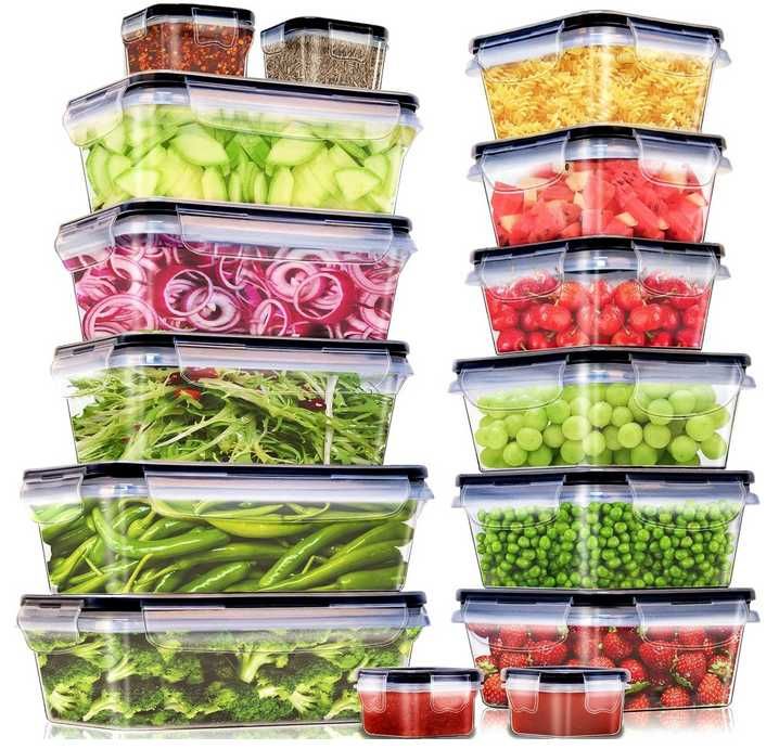30-częściowy zestaw pojemników do przechowywania żywności