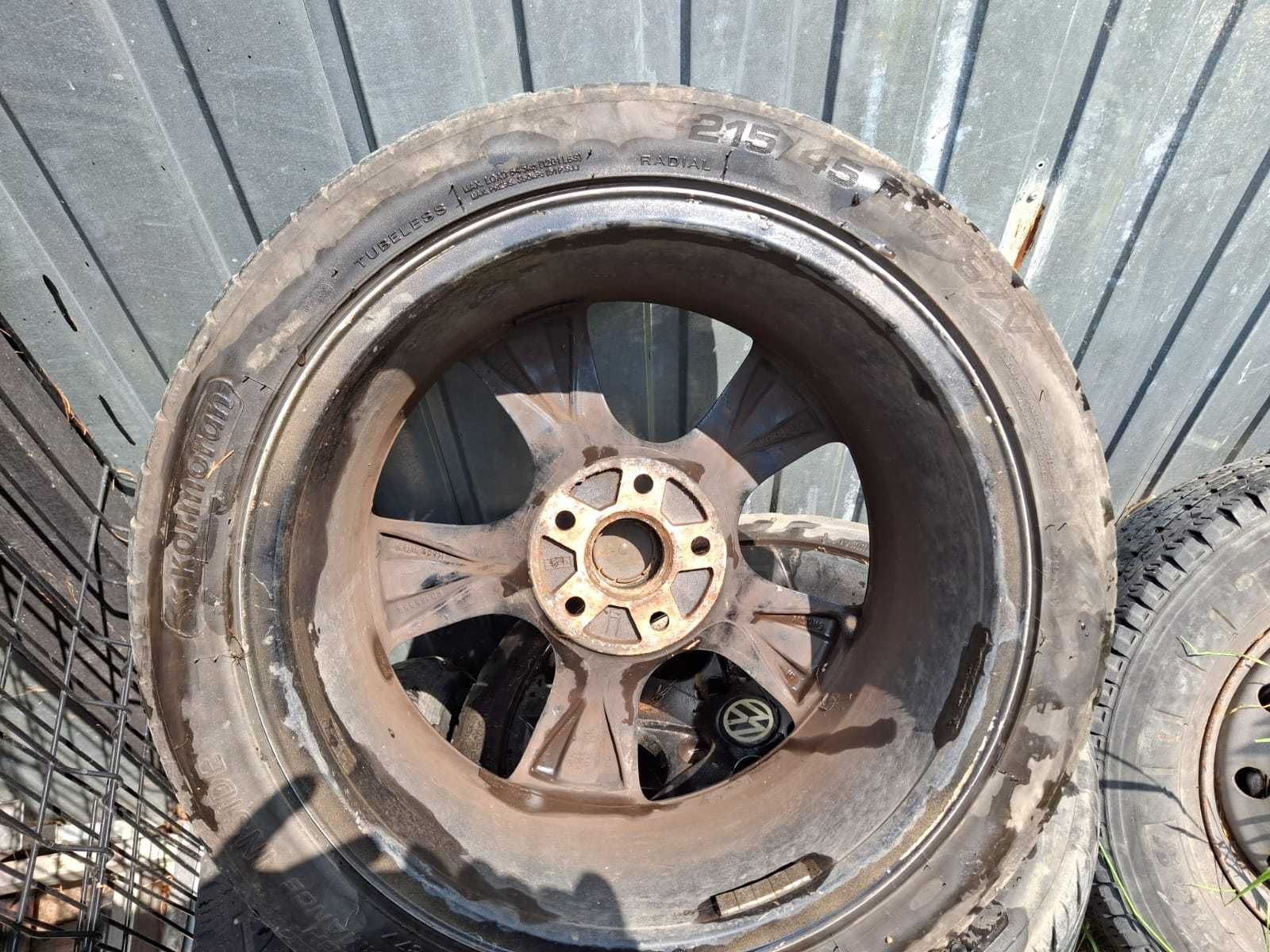 Alufelgi z oponami 215/45r17 5x112 Vw,audi,skoda