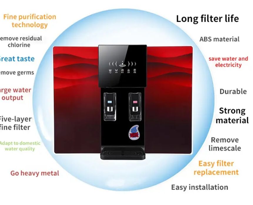 Filtr z odwróconą osmozą, dyspenser do wody, ciepła zimna