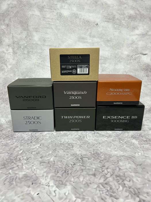 Shimano 23 Stradic, 24 Vanford, 22 Soare BB, 24 Exsence BB, 22 Stella