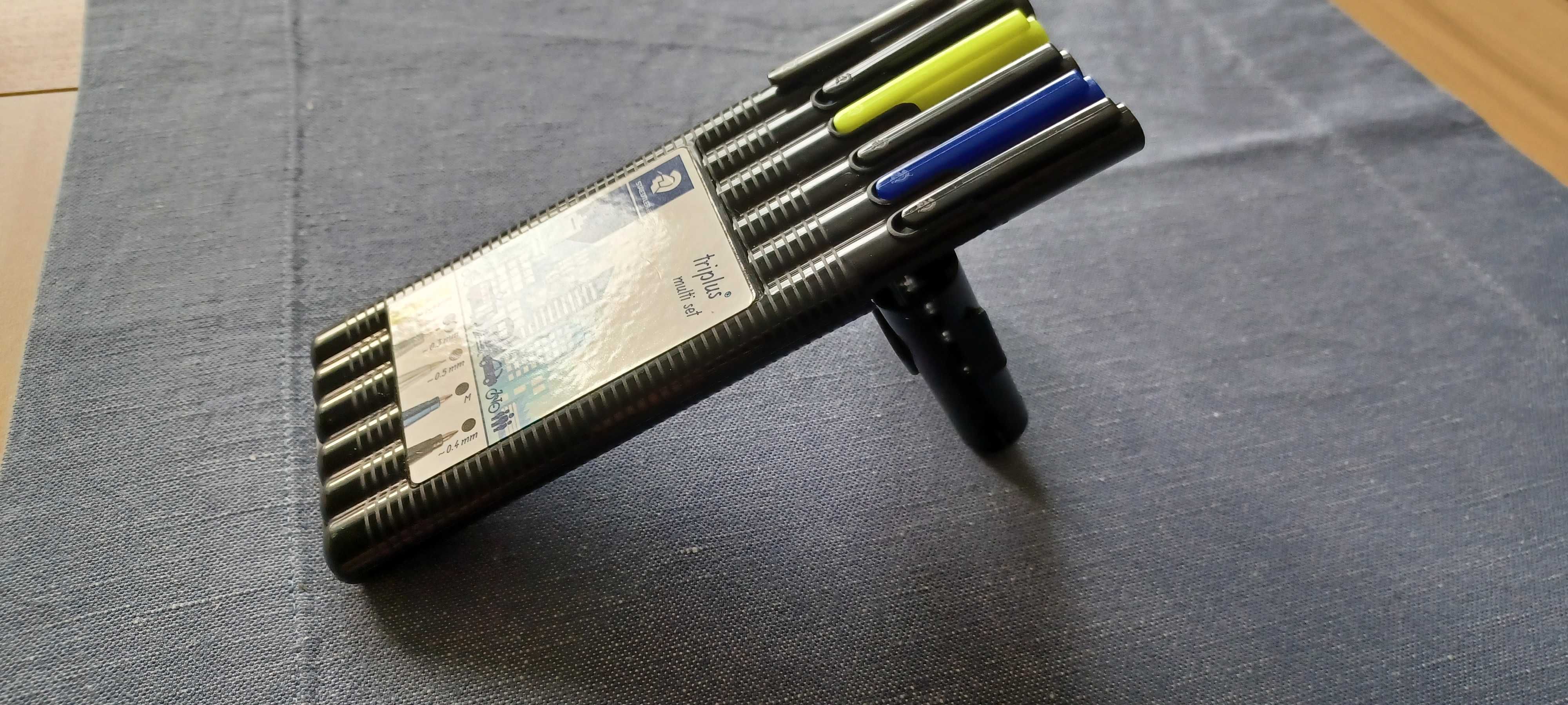 STAEDTLER TRIPLUS multi set, zest biurowy 6 elementów czarne etui Nowy