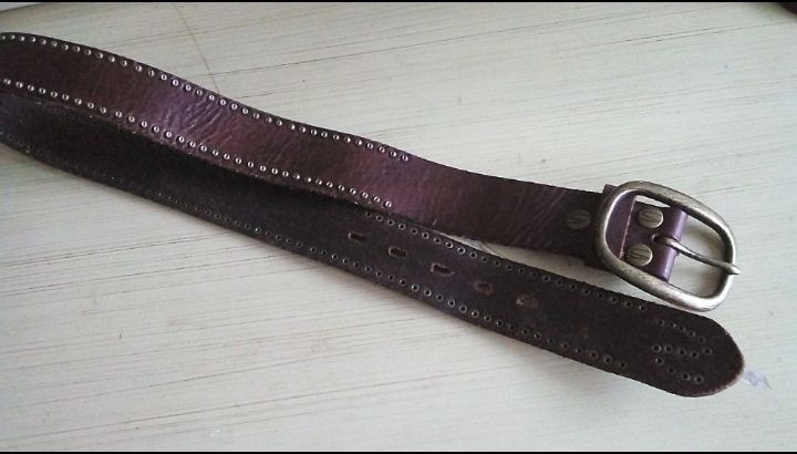 Silver Jeans Pasek Skorzany 91 cm Diesel Skóra Naturalna