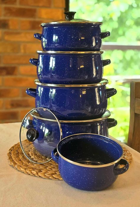 Promicja 79 zl  Garnki emaliowane w kropki