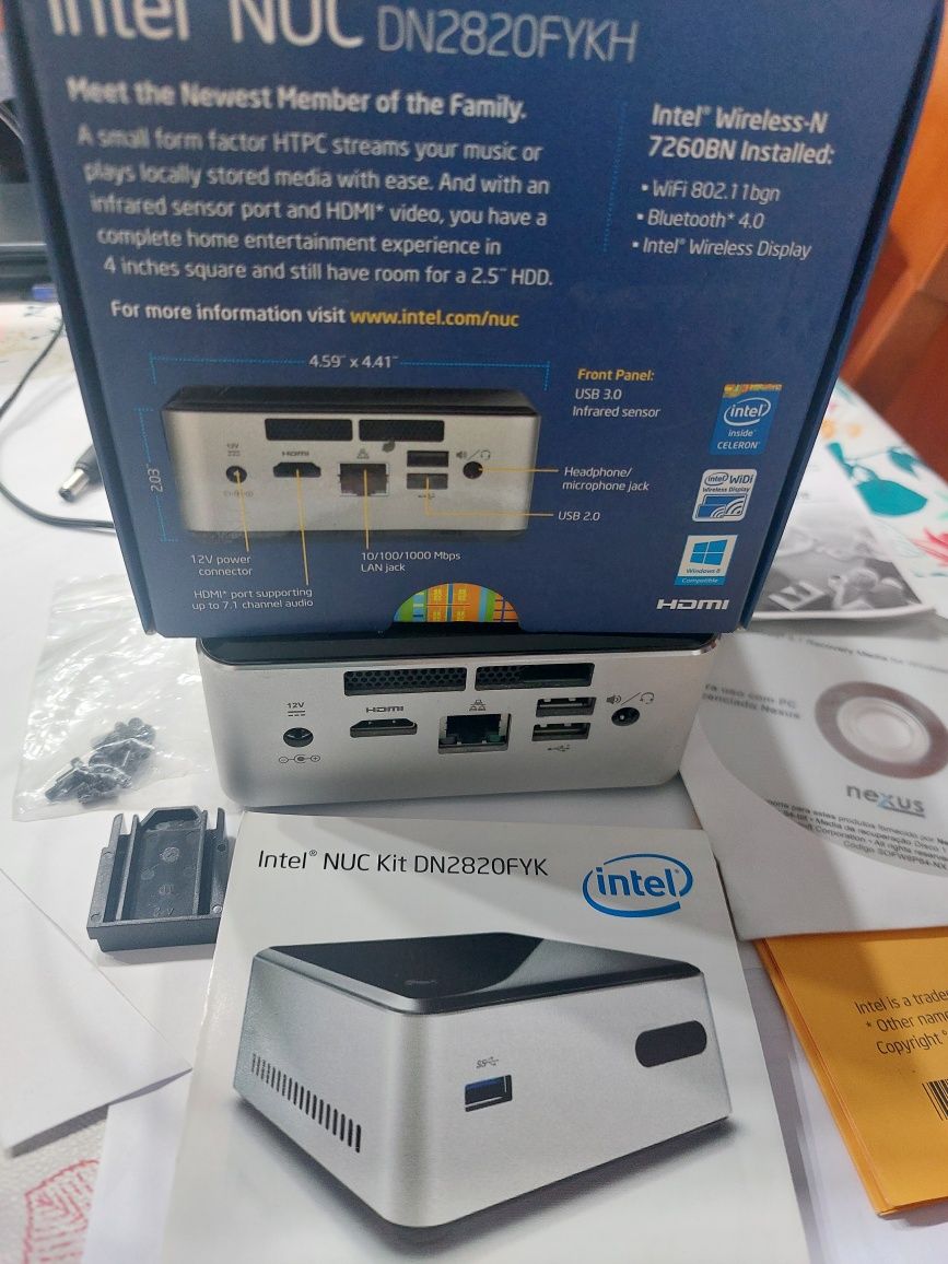 Mini pc Intel Nuc DN2820FYK SSD128G Windows 8.1PRO