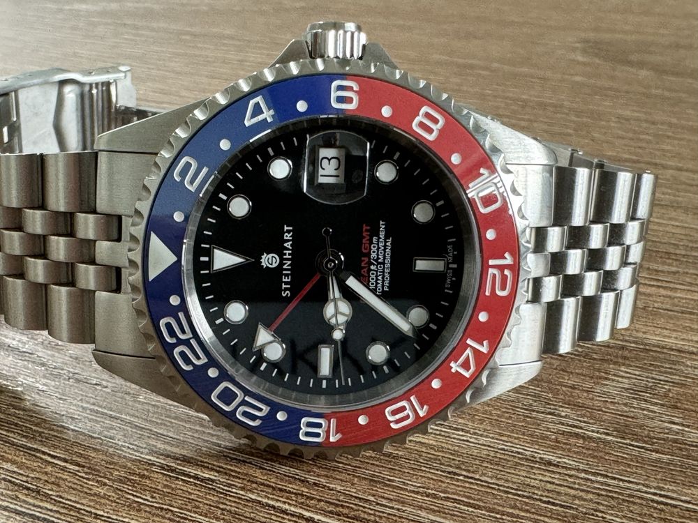 Steinhart automatic pepsi GMT-OCEAN 1 BLUE RED CERAMIK