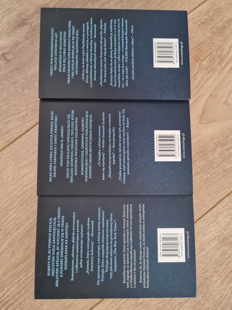 Pięćdziesiąt twarzy Greya cz. I,II,III NOWE