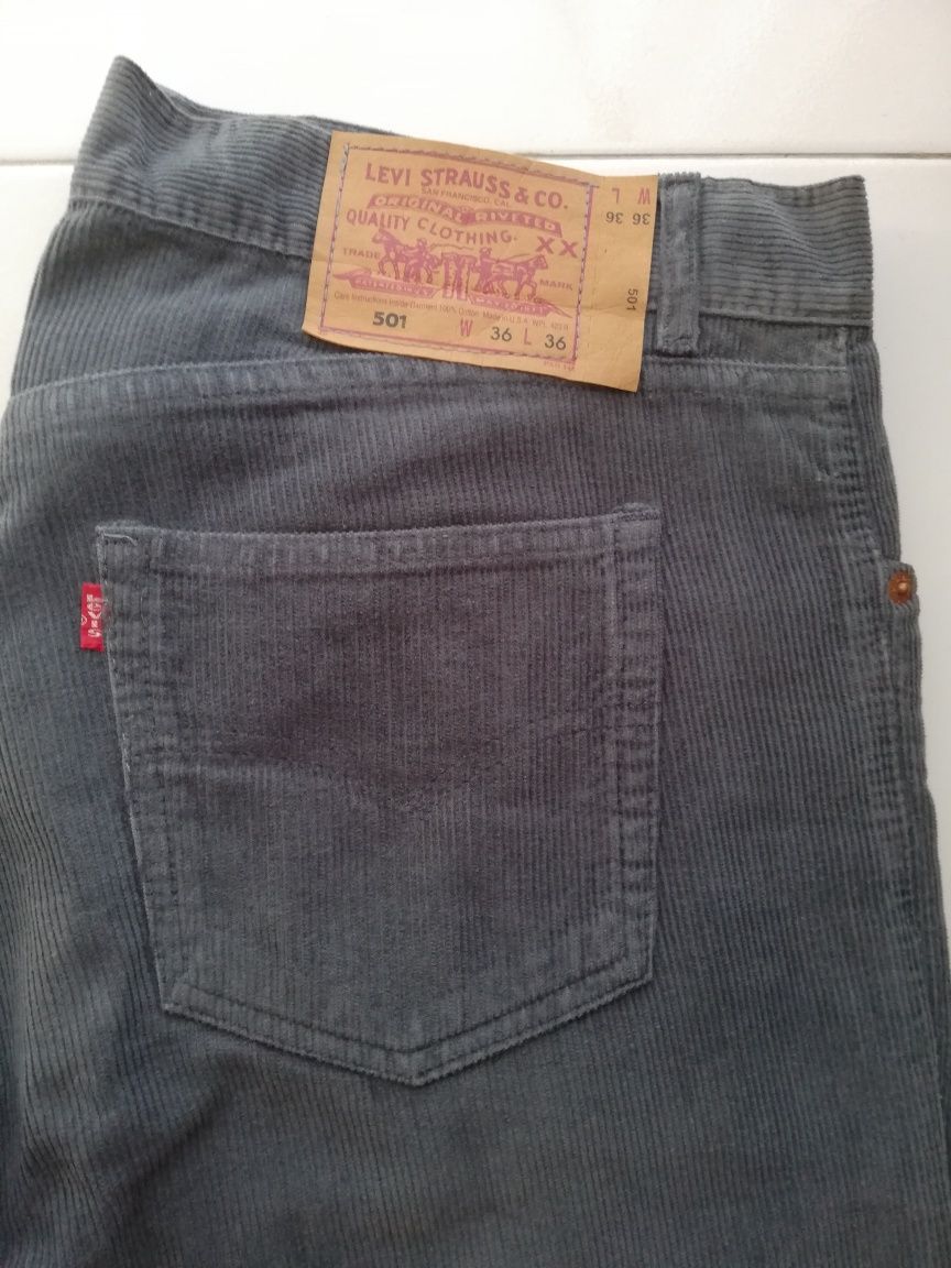 VENDIDO - Levi's Strauss Originais Homem Bombazine Cinza