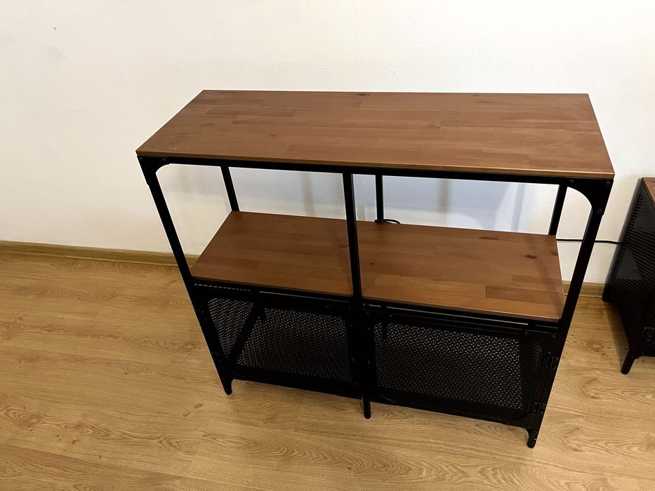 Regał Ikea Fjallbo Metal Drewno