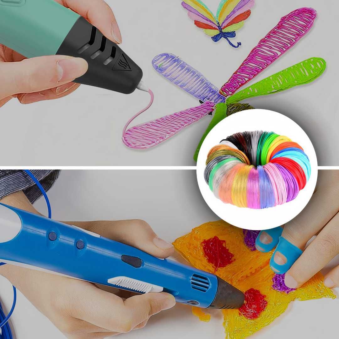 Wkłady Do Długopisu 3D Pla Filament 100 metrów 20 Kolorów