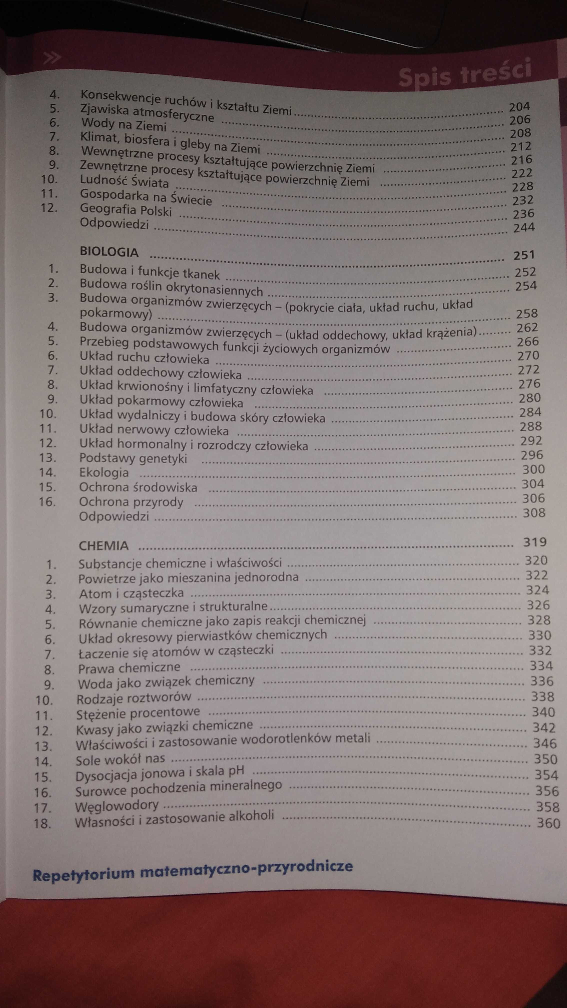 Repetytorium matematyczno-przyrodnicze dla liceum