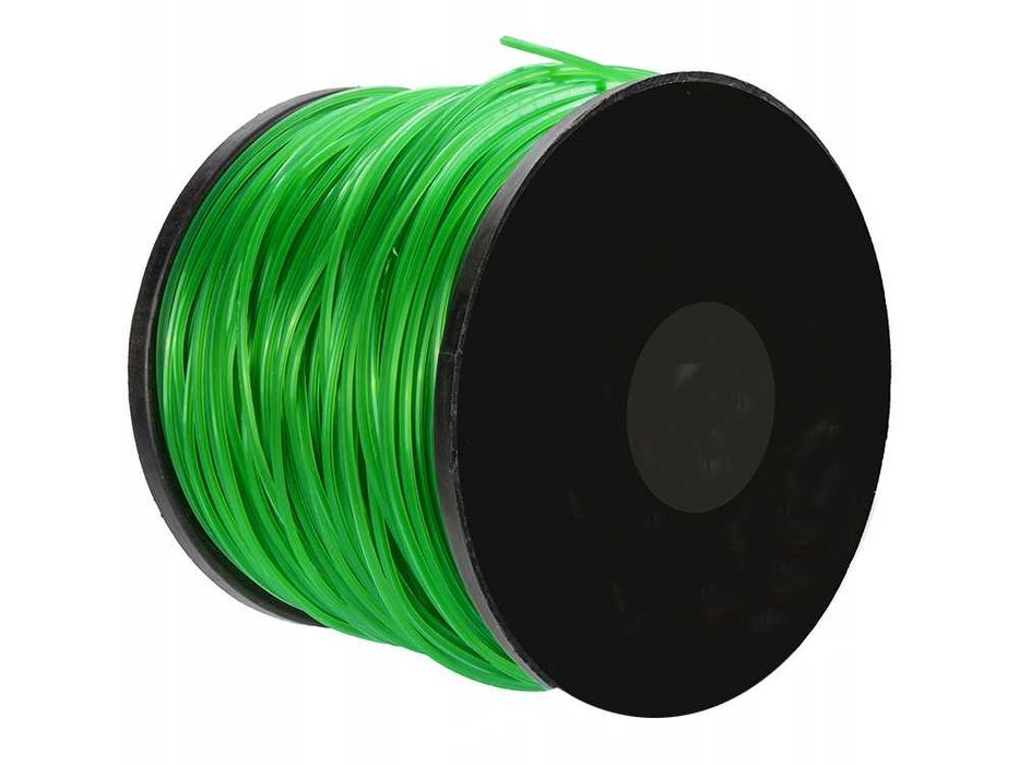 Żyłka z drutem tnąca zbrojona kosy spalinowej czterokątna 2,4mm 100m