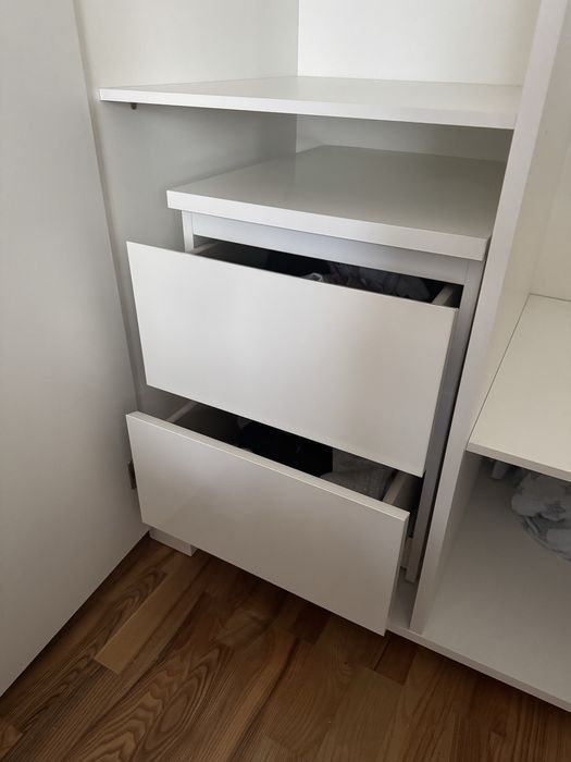 Szafa biała Meblik 100x200x57 dla dziewczynki Uni White Dance