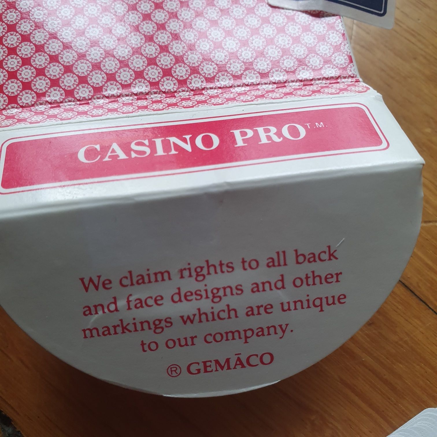 Profesjonalne karty GEMACO Casino Pro NOWE vintage USA plastikowe