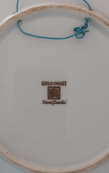 Prato VINTAGE Pintado à Mão em Porcelana Japonesa "GOLD IMARI"