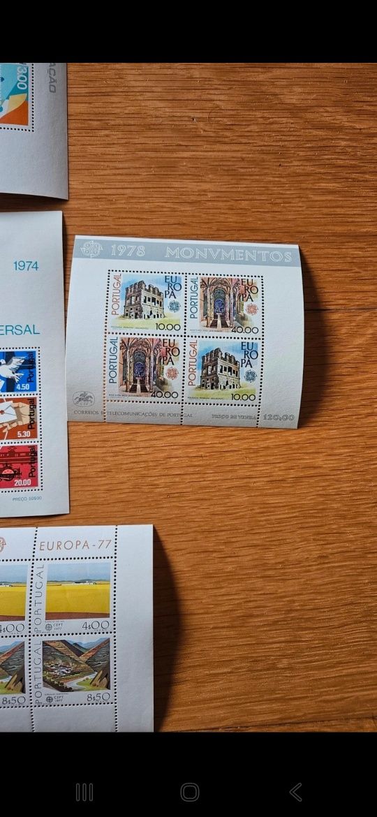 Blocos de selos de portugal antigos 
1874 UNIÃO POSTAL UNIVERSAL