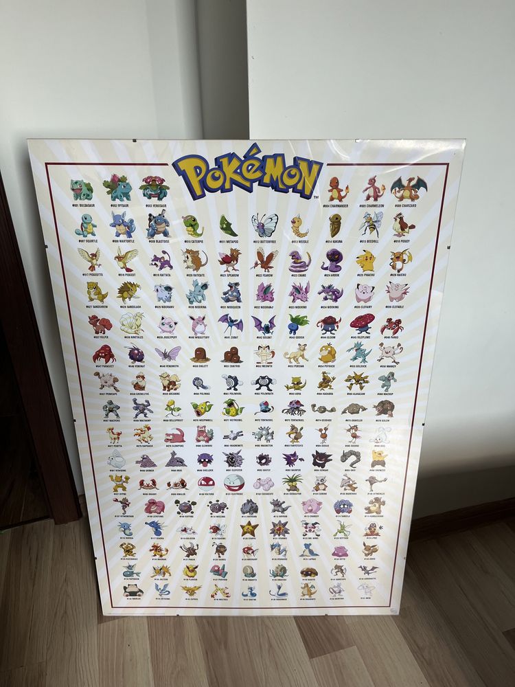 Plakat pokemon pokój dziecięcy dzieci pikachu