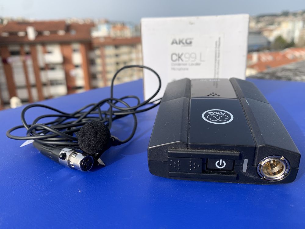 AKG Sistema wireless (DPT70 DSR70 dual) Microfone lapela lavalier C99L