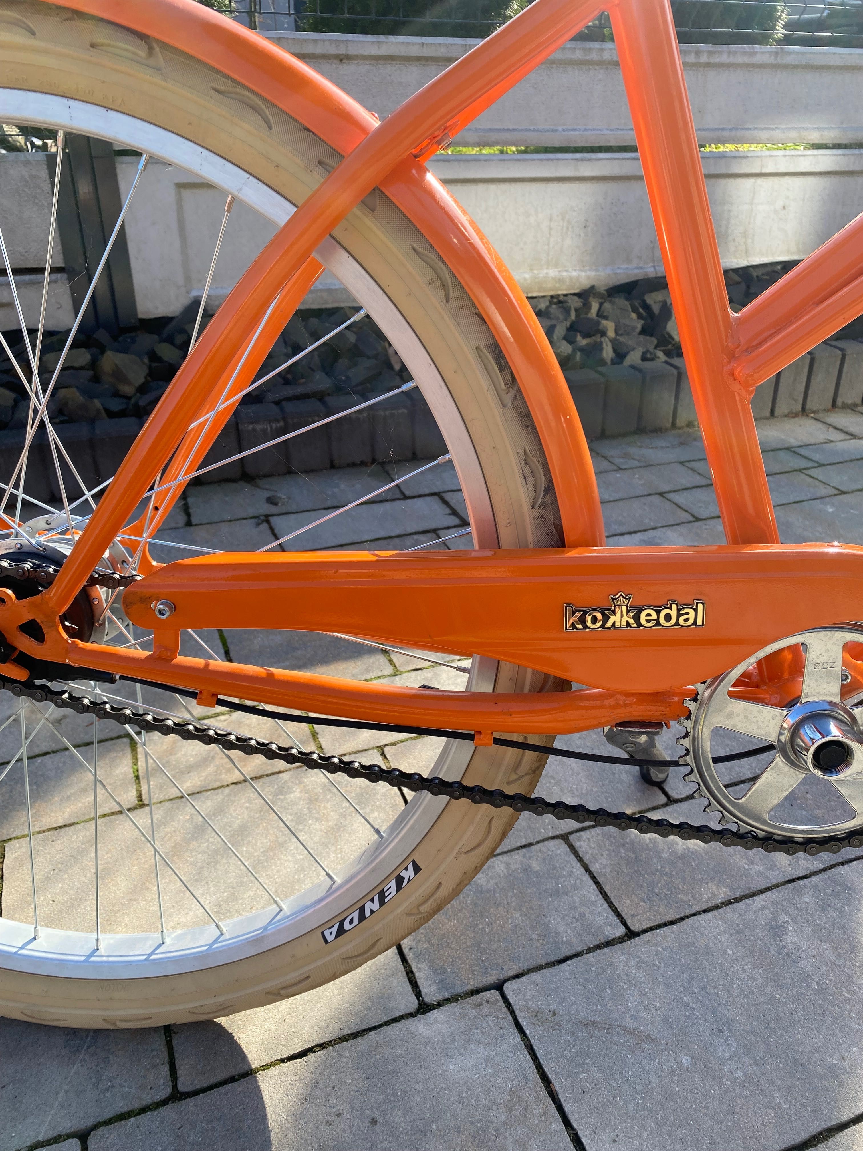 Rower CRUISER pomarańczowy używany