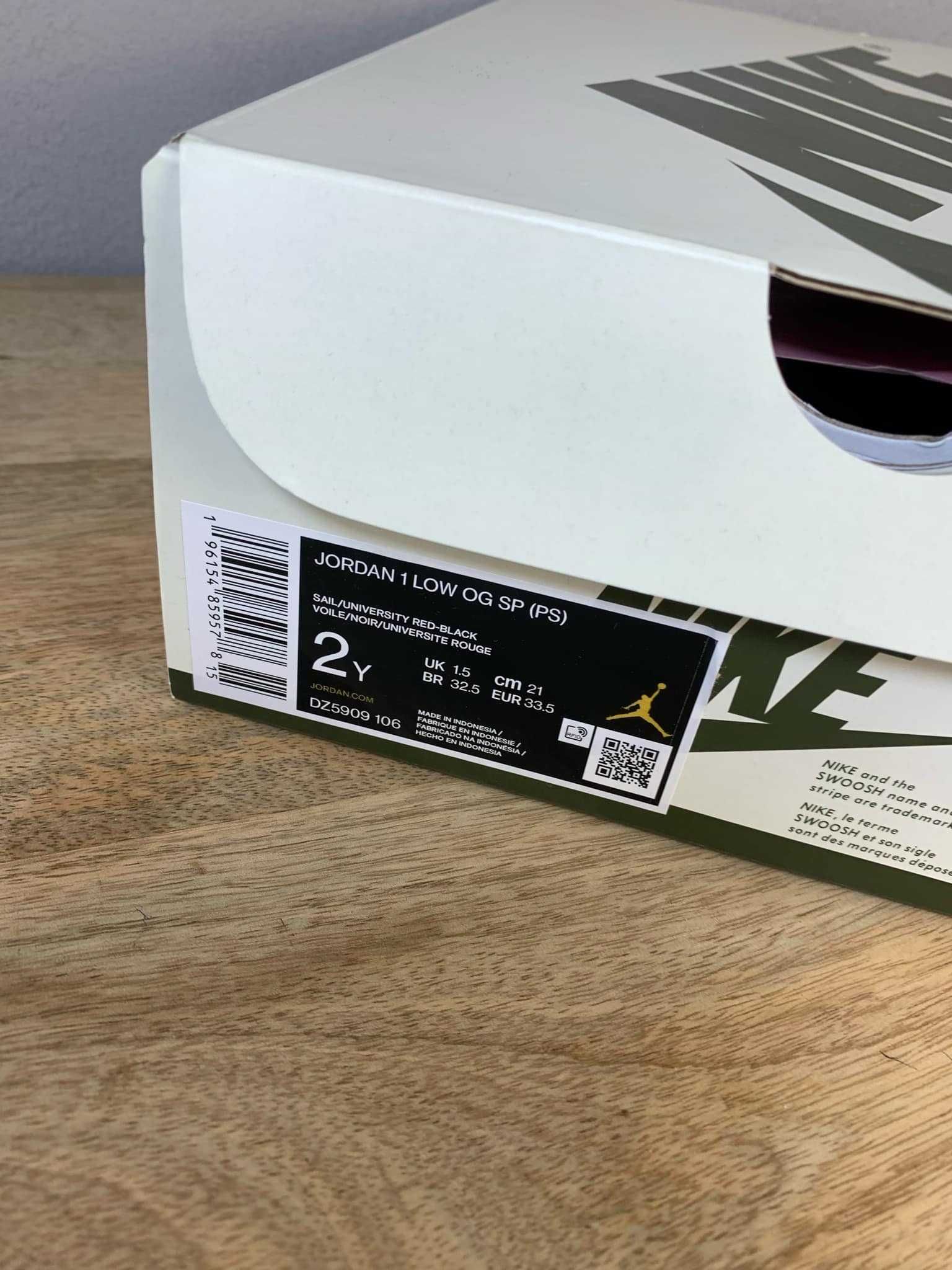 Buty Jordan 1 Low Travis Scott PS 33.5