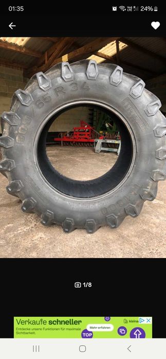 Pirelli 600/65r34  całe stan bdb