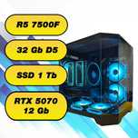 ТОП Ігровий ПК/Комп'ютер Ryzen 5 7500 / 32Gb DDR5 / 1Tb / RTX 5070