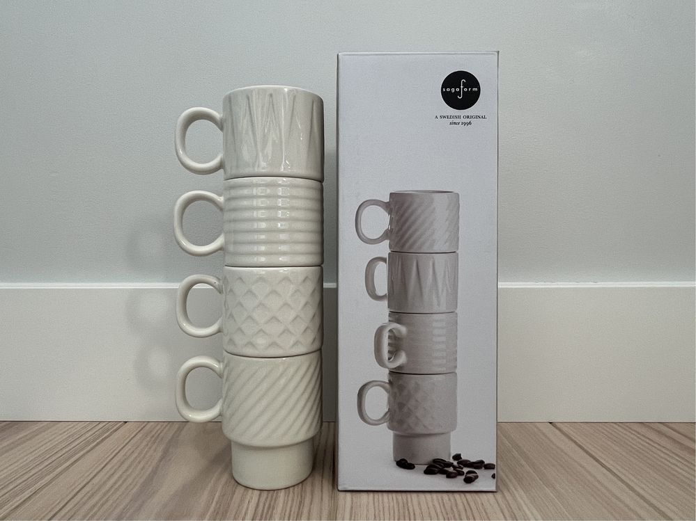 ***SAGAFORM***COFFEE Zestaw filiżanek do Espresso 100 ml x4***NOWE***