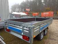 Faro Faro Przyczepa Magicus, platforma dł. 263x150, dł. 300cm, dł. 330cm typ transporter, zdejmowane burty  Magicus z kołami pod podłogą transporter dł. od 263 do 330cm