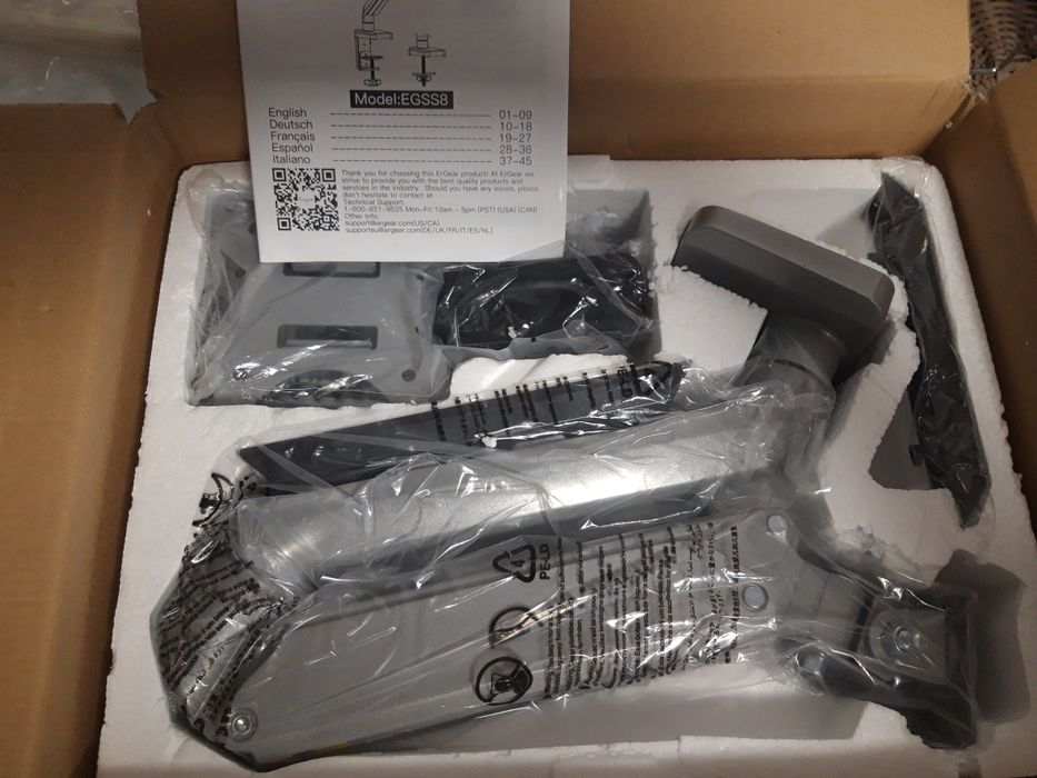 Uchwyt do monitora 13-32" max 8 kg ErGear model EGSS8.