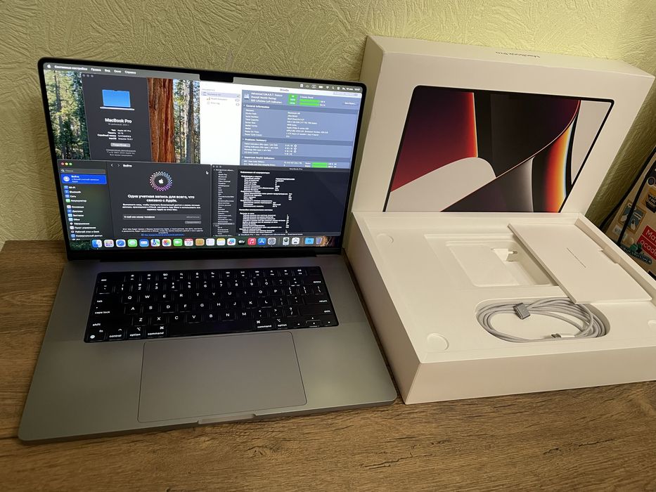 MacBook Pro 16’ M1 Pro 16/512. A2485. Хорошее состояние. 281 цикл.