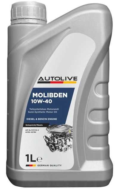 AUTOLIVE Molibden 10W-40 SL/CF полусинтетическое моторное масло 5л/1л