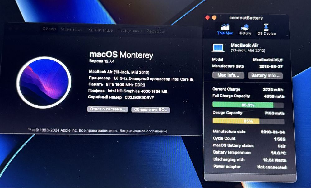 Apple MacBook Air 13 a1466 i5/8gb/128gb ноутбук