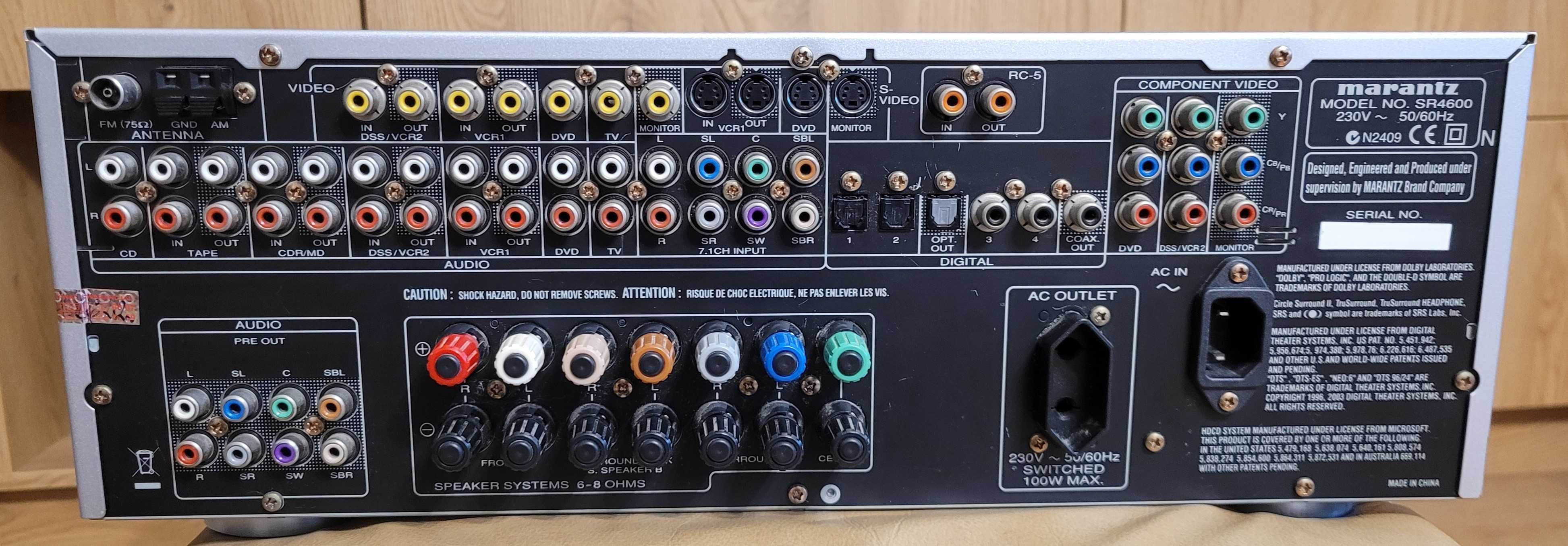 Marantz SR4600 amplituner HDCD 7.1 z pilotem i instrukcją