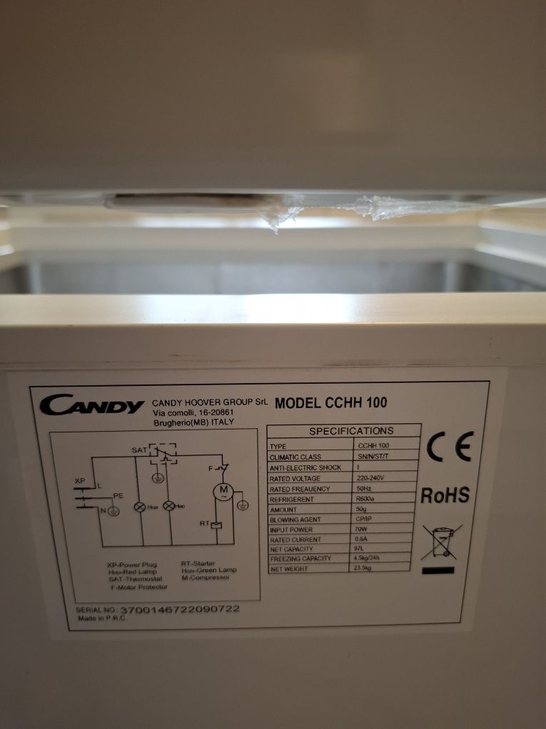 Zamrażalka skrzyniowa Candy Hoover CCHH 100